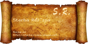 Sterba Rózsa névjegykártya